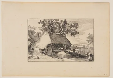 En lade, fra Landskaber (Verscheyden aerdige Lanthuysen...)