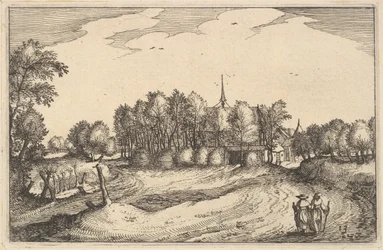 Et kloster, tavle 13 fra provinsen og byen i hertugdømmet Brabant, ca. 1610