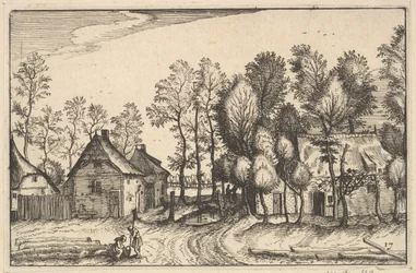 Landskab med huggede træer, plade17 fra regioner og byer i hertugdømmet Brabant..., ca. 1610