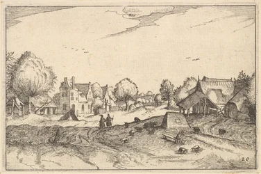Village Road, plade 20 fra hertugdømmet Brabant, ca. 1610