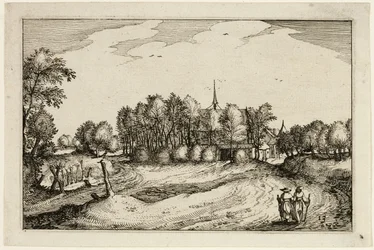 Et kloster, plade tretten efter Billeder af gårde, landhuse og rustikke landsbyer (Praediorum villarum et rusticarum casularum icones)