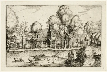 En dam, plade atten efter Billeder af gårde, landhuse og rustikke landsbyer (Praediorum villarum et rusticarum casularum icones)