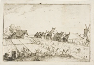 Marker og en vej, plade 24 efter Billeder af gårde, landhuse og rustikke landsbyer (Praediorum villarum et rusticarum casularum icones)