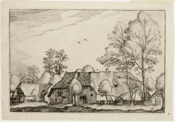 Stor gård, plade ti efter Billeder af gårde, landhuse og rustikke landsbyer (Praediorum villarum et rusticarum casularum icones)