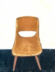 Brun stol fra midten af det 20. århundrede