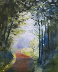Solbeskinnet skovsti