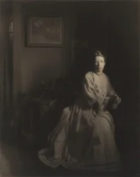 Mrs. White - I atelieret, 1907, trykt ca. 1920