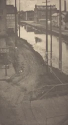 Telegrafpæle, ca. 1900.