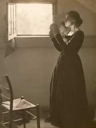 Pige med et spejl, 1898 (platintryk)