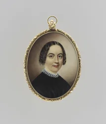 Portrait of a Woman, ca. 1845 (akvarel på elfenben, forgyldt og glas)