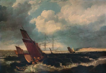 Vagtskib ud for Nore, c1844
