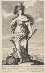 Semiramis fra Verdens syv vidundere, ca. 1639-40 (ætsning og gravering)