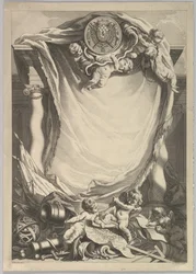 Ramme til en dedikationsplade, 1700-tallet.