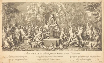 Bacchus-festen, fejret af Satyrs og Bacchanales (Feast of Bacchus Celeb vurderet af Satyrs og Bacchanales)