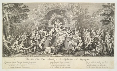 Fest for guden PAN, fejret af Sylvains og nymfer