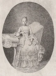 Portræt af Marguerite Le Comte, 1764.
