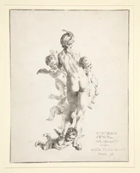 Uden titel (kvindelig nøgen med putti)