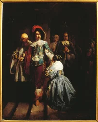 Charles I af England (1600-1649) Bliver ført til døden. (olie på lærred)
