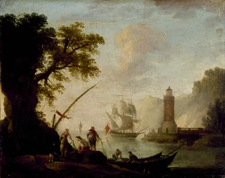 En kystudsigt ved Middelhavet, ingen dato
