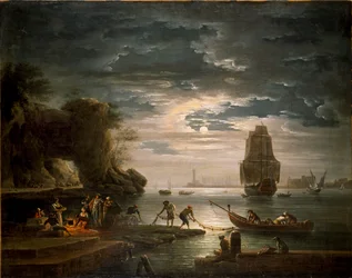 Kystscene La nuit, 1750