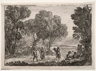 Landskab med en countrydans (lille tallerken)