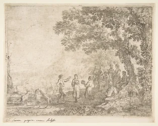 Country Dance Stor tallerken, ca. 1637.