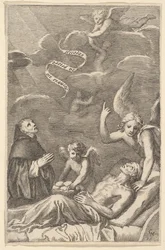 St. Nicolas beder for en døende mand.