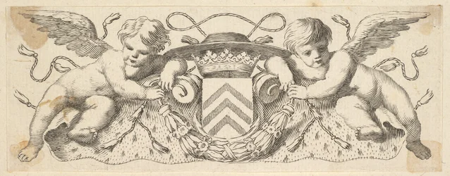 To keruber med kardinal Richelieus våben, før 1642.