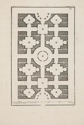Design for Parterre, fra Theatre des Plans et Jardinages, pub.1652 (gravering)