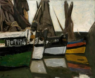 Fiskerbåde i Honfleur Fiskerbåde i Honfleur, ca 1866.