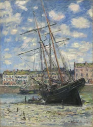 Båd ved lavvande