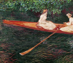 Sejlads på floden Epte, ca. 1889-1890