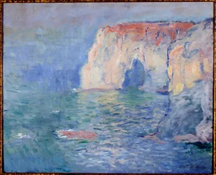 Etretat, manneporten, refleksioner over vandet Maleri af Claude Monet (1840-1926) 1885 Søn. 0,65x0,81 m Paris, Orsay Museum