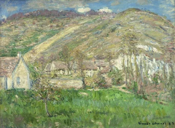 Hamlet i klipperne nær Giverny; Hameau de Falaises pres Giverny, 1885