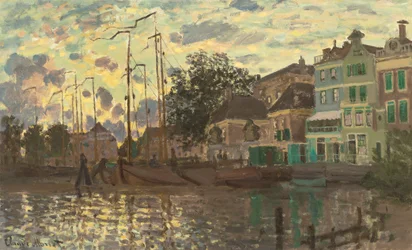 Dæmningen ved Zaandam om aftenen