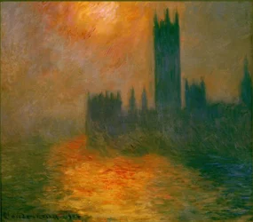 Parlamentet, solnedgang (Das Parlament, Sonnenunter