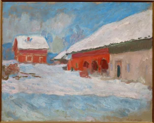 De røde huse i Björnegaard (Norge)