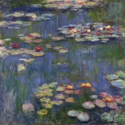 Åkanderne i Giverny - Maleri af Claude Monet (1840-1926)
