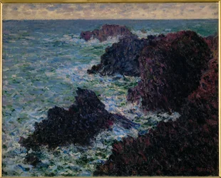Klipperne ved Belle-Ile, den vilde kyst (olie på lærred)