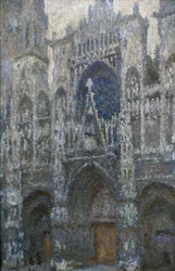 Rouen-katedralen, portalen; gråvejr