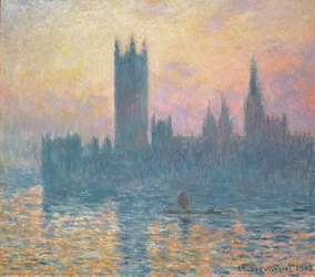 Parlamentets huse, solnedgang, 1903