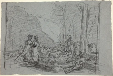 Frokosten på græsset, ca. 1865.