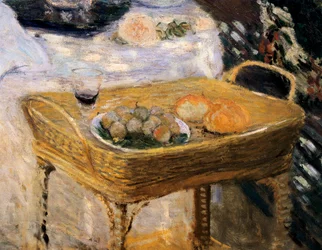 Frokosten, dekorativt panel, der viser Monets have i Argenteuil 9detail)