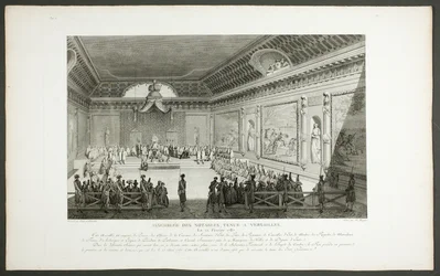 Assembly of Notable People, Held at Versailles, fra serien Tableaux historiques de la Révolution française
