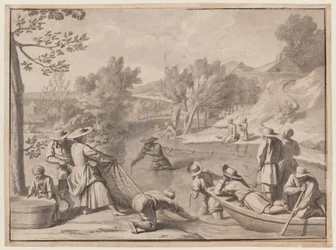 August: Fiskeri, ca. 1700 (blæk)