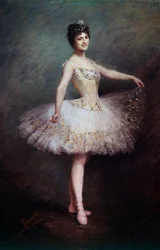 Portræt af Carlotta Zambelli (1875-1968), italiensk danser og pædagog. Maleri af Claudie Chamerot Viardot (1800-tallet). 1897 Paris, Operabibliotek
