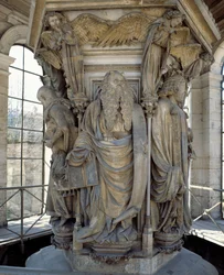 Basen af Moses Brønd viser profeterne, der fjender genfortæller Kristi komme (skulptur)