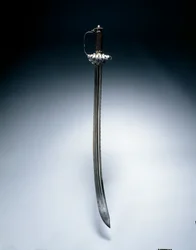 Jagtsværd, ca. 1630 (stål og træ)