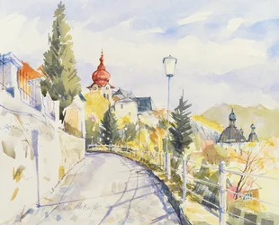 Salzburg Nonntal (wc på papir)
