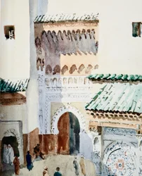 Place Nejjarine, Fez, 2000 (akvarel)